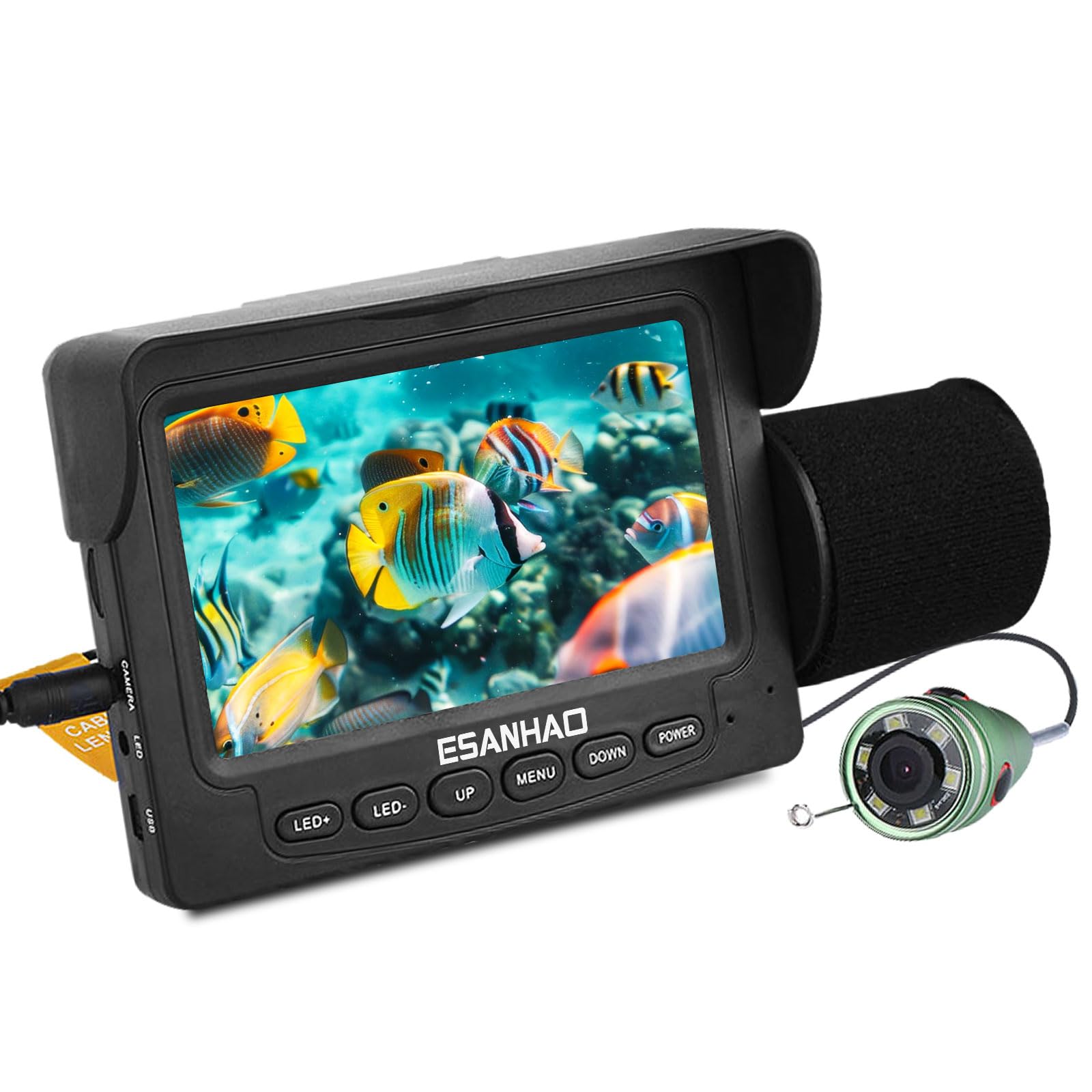 Amazon | ESANHAO 水中釣りカメラ 4.3インチ 釣りカメラ 15m